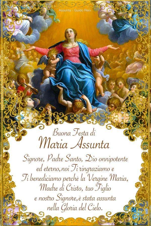 Buona Festa di Maria Assunta Signore, Padre Santo, Dio onnipotente ed eterno...