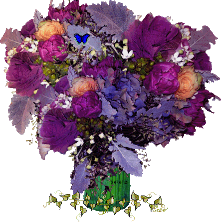 Composizione floreale viola