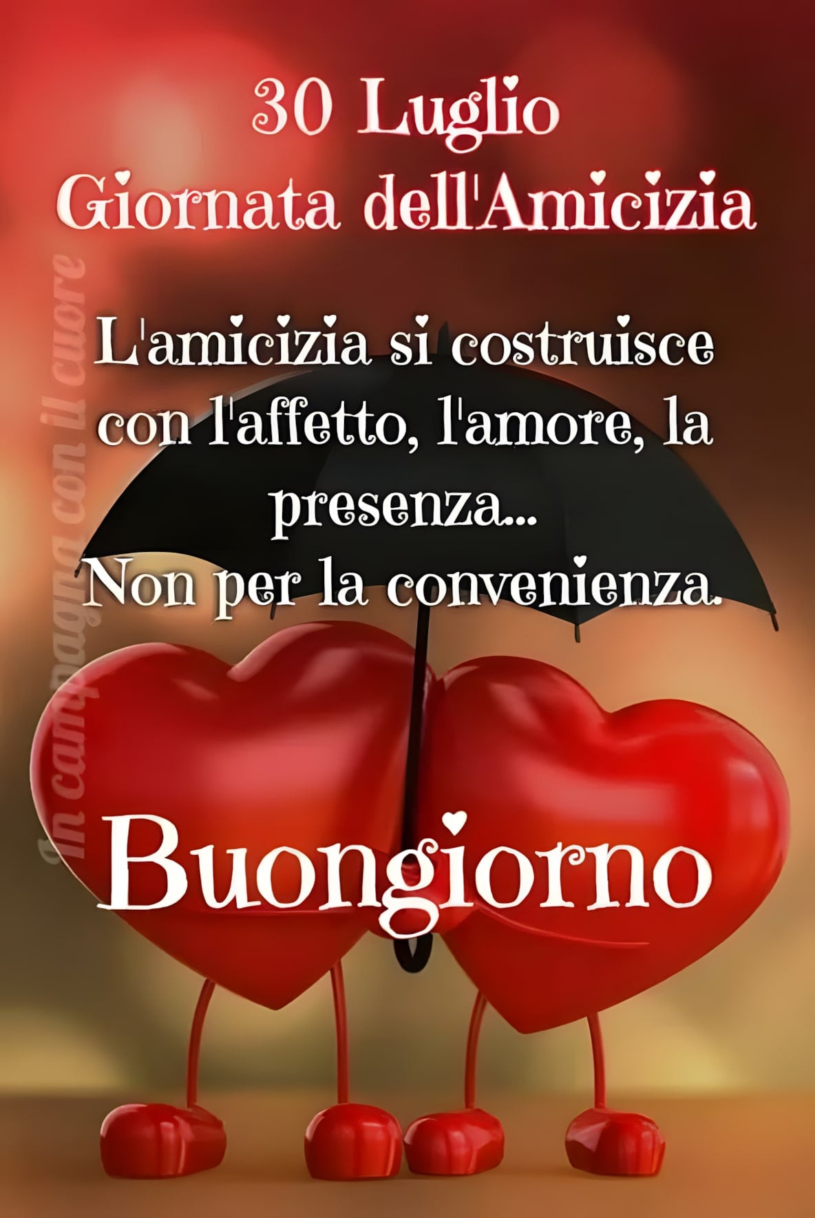 30 Luglio Giornata dell'Amicizia L'amicizia si costruisce con...