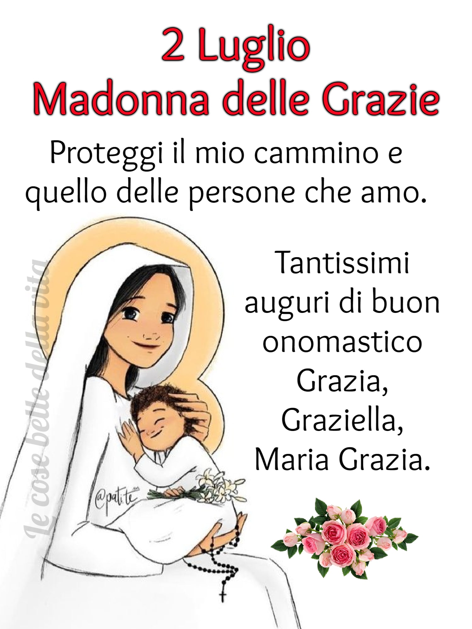 foto con frasi Madonna delle Grazie