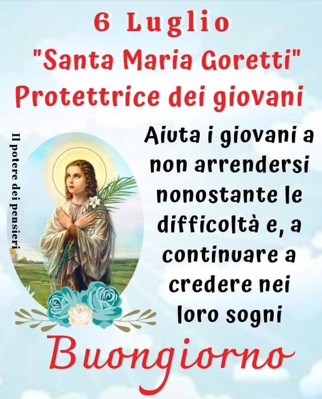 Un'icona di speranza e protezione: Santa Maria Goretti veglia sui giovani, incoraggiandoli a perseverare nei loro sogni nonostante le sfide.